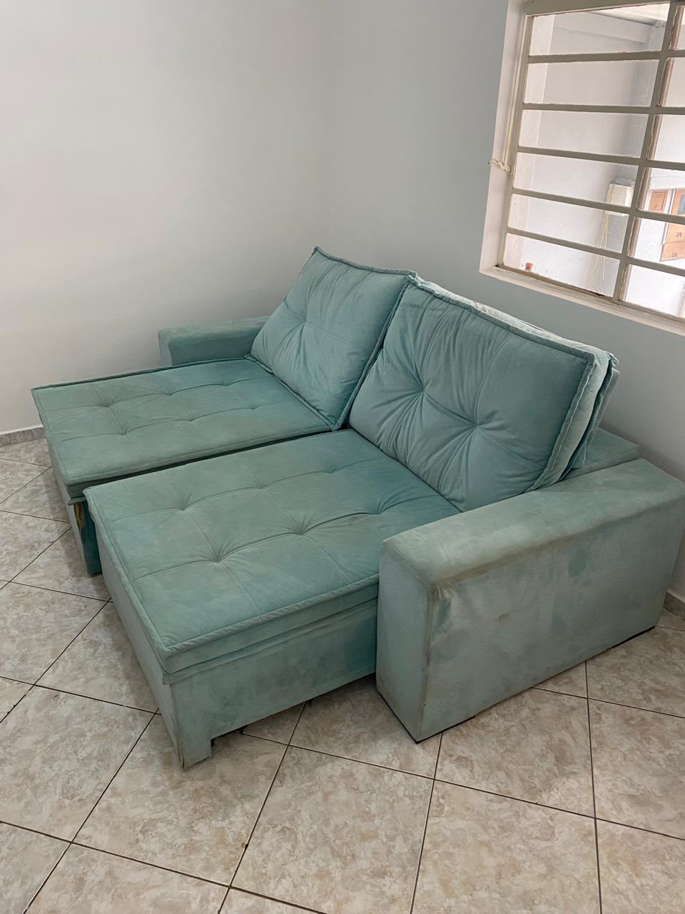 Sofá antes da higienização Marte